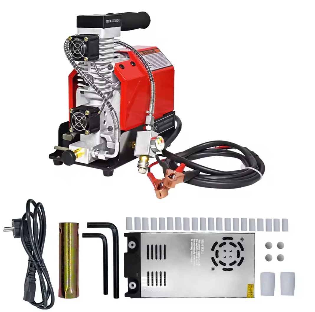 מדחס אוויר נייד GX CS2 300Bar 12V PCP בלחץ גבוה 4500Psi עם מתאם חשמל 12V למיכל רובה PCP Scuba – תמונה 5