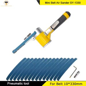 מכונת שנייה אווירית פנאומטית לשחזור חגורה בגודל 3/8 אינץ' לפרופיל 10x330 מילימטר עם גלגל מתכת קשה להתקנה באזור