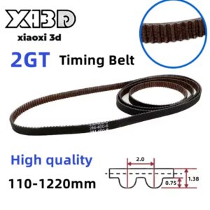 שדרוג חגורת זמן GT2 באיכות גבוהה עם לולאה סגורה ללא החלקה 110 112 158 188 200 280 300 320 400 610 852mm 2GT-188-6 רוחב 6mm