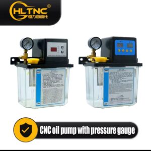 משאבת שמן לחות אוטומטית אלקטרומגנטית HLTNC 110V 220V עם מיכל 0.5 1L 2L ומד לחץ עבור מחטב CNC