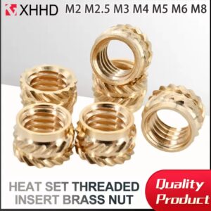 אום הברגה מפליז להתקנה בחום M2 M2.5 M3 M4 M5 M6 M8