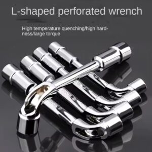 חור המכונית סוג thru שקע ברגים ספאנר עם 7pcs l מפתח צינור מפתח מפתח מפתח מפתח ברגים ratchet