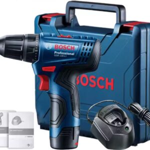 מקדחה מברגה נטענת Bosch GSR 120-LI 12V עם סוללה 3.0Ah, מטען ומזוודה