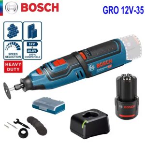 Bosch GRO 12V-35 12 מטחנה אלחוטית סיבובית V חשמלית רב-תכליתית לכלי עבודה חשמליים לחריטה שיוף ליטוש קידוח
