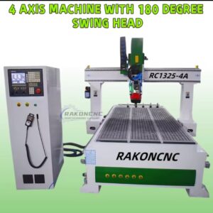 מכונת ראוטר CNC באיכות גבוהה עם 3D, 4 ו-5 צירים עם מכשיר סיבובי וראש נדנדה