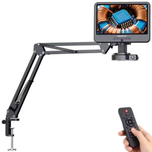 מיקרוסקופ דיגיטלי Andonstar 2026 בגודל 10.1 אינץ' עם מסך LCD מתכוונן עבור כלי אלקטרוניקה PCB / SMD 1080P מיקרוסקופ להידוק