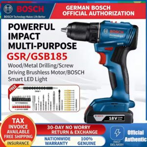 מקדחה חשמלית ללא מברשות של Bosch GSB185 מקדחה חשמלית ליתיום-יון מקדחה ביתית ידנית אלחוטית מברג חשמלי GSB183 GSR185