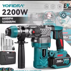 מקדחה חשמלית ללא מברשת בעלת פטיש השפעה, מברגה אלחוטית עם כלי רוטטים לסוללת מקיטה 18V