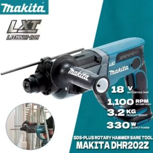 מקיטה DHR202 מקדחת פטיש SDS-PLUS 20mm פטיש רוטרי 3 מצבים 18V LXT נגד רעידות פטיש חשמלי MAKITA כלי עבודה חשמליים