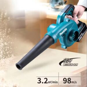 מפוח עלים כף יד Makita DUB185Z 18V Max Lithium-Ion בעל עוצמה גבוהה לניפוח אבק ועלים שנשרו כלי חשמליים לניקוי מפוחים