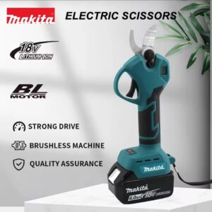 מקיטה מזמרת חשמלית ללא מברשות כלי גיזום גזם ענפים חשמליים מספריים לגינה חשמלית עץ פרי למקיטה 18V