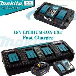 100% מקורי מקיטה 14.4V-18V מטען מהיר עם שני חיבורים DC18RD LXT תואם לסוללות BL1815 BL1830 BL1850 BL1860 Li-ion