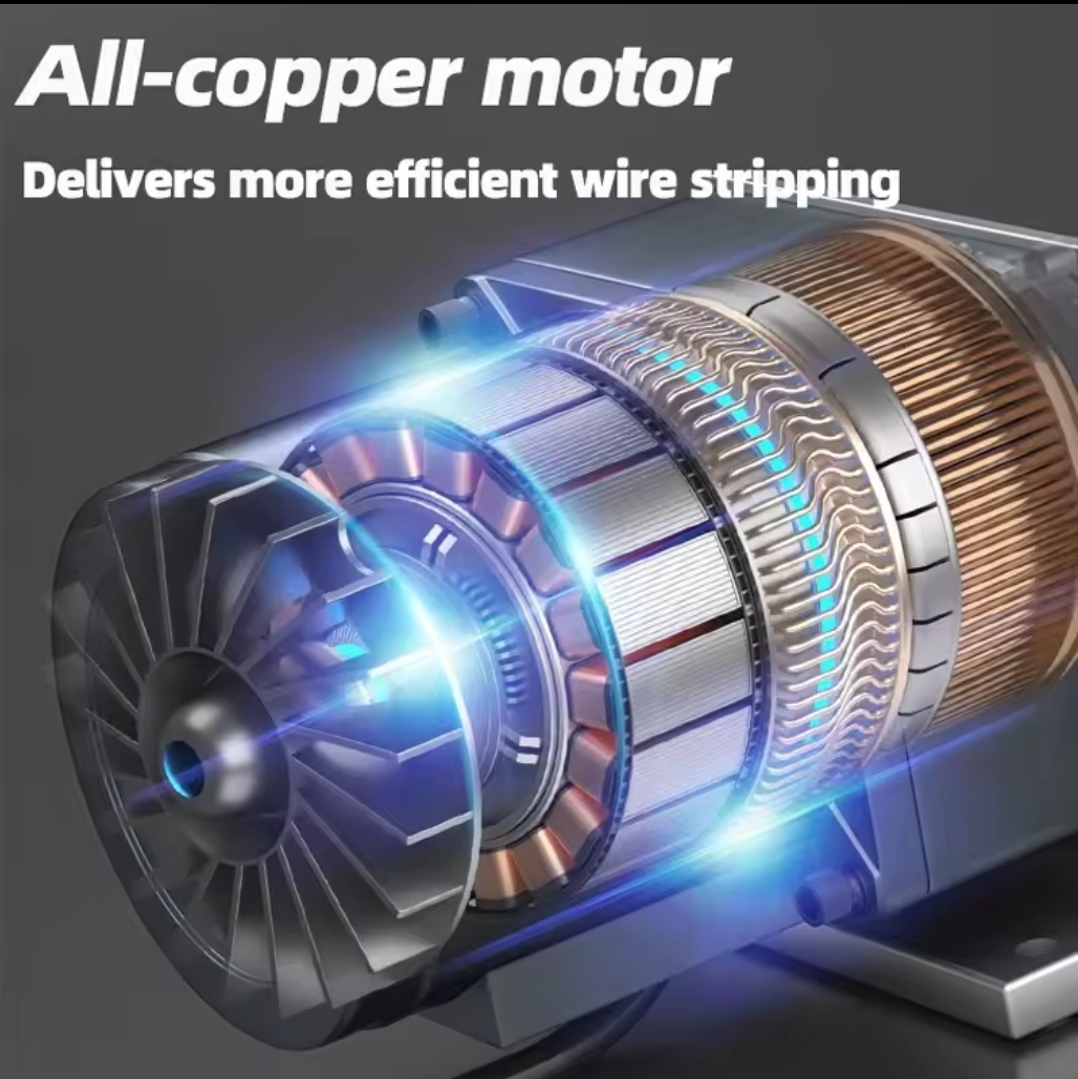 מכונת פיצוץ חוטים חשמלית בעוצמה של 60W, מנוע נחושת טהורה 220V, פיצוץ כבלים וקילוף נחושת לשיקום חוטים מאלומיניום בנחושת 1-17 מילימטר – תמונה 2