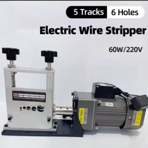 מכונת פיצוץ חוטים חשמלית בעוצמה של 60W, מנוע נחושת טהורה 220V, פיצוץ כבלים וקילוף נחושת לשיקום חוטים מאלומיניום בנחושת 1-17 מילימטר