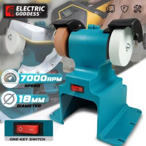 מטחנת ספסל חשמלית אלחוטית Electric Goddess 200W עבור סוללת Makita 18V אבן השחזה כפולה לסכינים