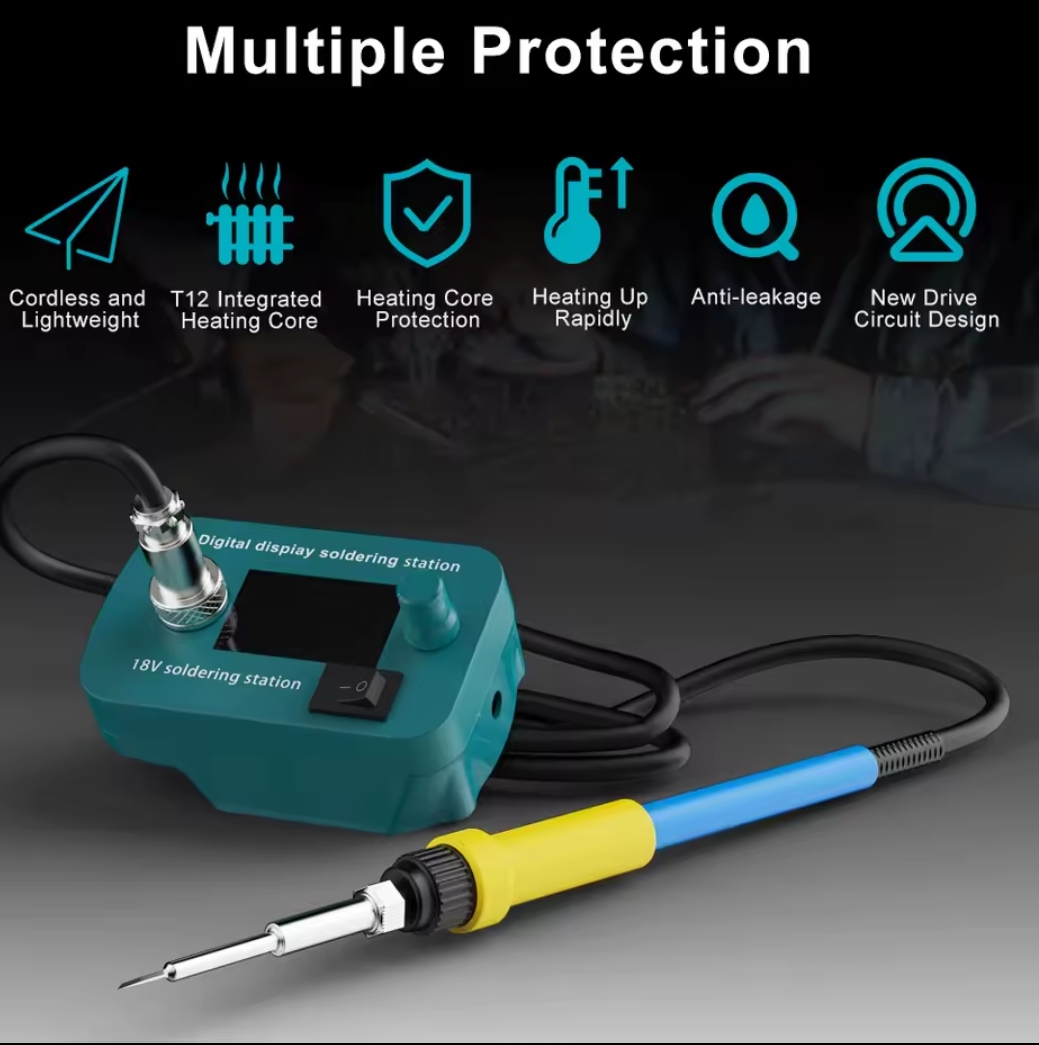 מחשב חשמלי אלחוטי להידוק עבור סוללת Makita 14.4~18V 300 ° C-510 ° כלי תיקונים למקלדת מתכת להתאמת C – תמונה 2
