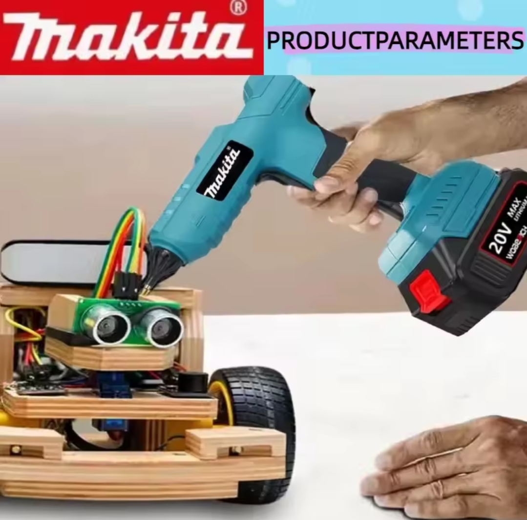 מקייטטה פיסטולת דבק חשמלית ניידת לתיקונים בעזרת כלי DIY להתכתה חמה ולחימום אוויר חם עם סוללת 18V – תמונה 5