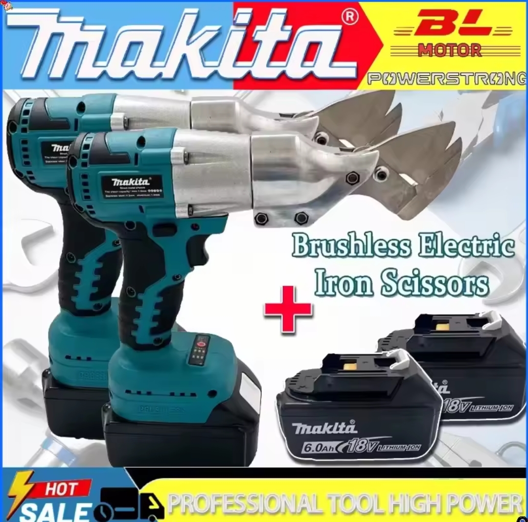 מספרים חשמליות אלחוטיות מקיטה, מכונת חיתוך מתכת מקצועית נטענת ללא מברשת, כלי חיתוך גיליון - Image 6