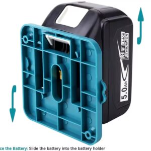 5 יחידות מחזיק סוללה עבור כלי עבודה Makita 18V Li-ion מחזיק מכונה מדף אחסון תלוי על הקיר עבור BL1860 BL1850 (ללא סוללה)