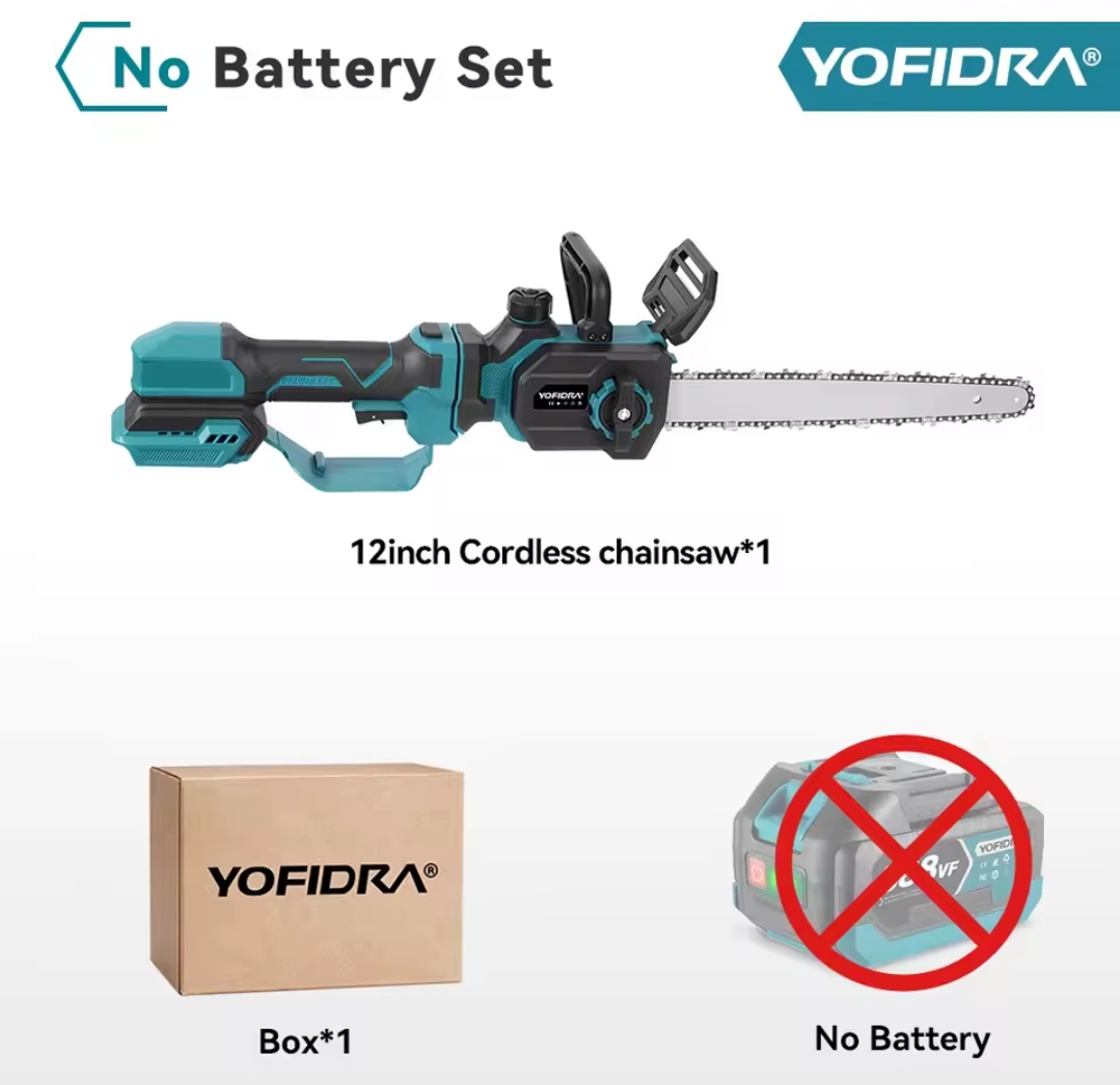 אינץ 'מוט טלסקופי חסר מברשת חשמלי 12 YOFIDRA סוללת פינועץ גינון גיזום מסור למקיטה V 18-21 - Image 10