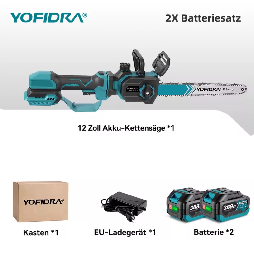 אינץ 'מוט טלסקופי חסר מברשת חשמלי 12 YOFIDRA סוללת פינועץ גינון גיזום מסור למקיטה V 18-21 - Image 12