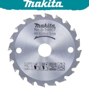 Makita B-14607 Disco HM 85/15/20D להבי ראות מעגליים עם קשיחות גבוהה לחיתוך עץ, קצוות חדות ושיניים מרובות