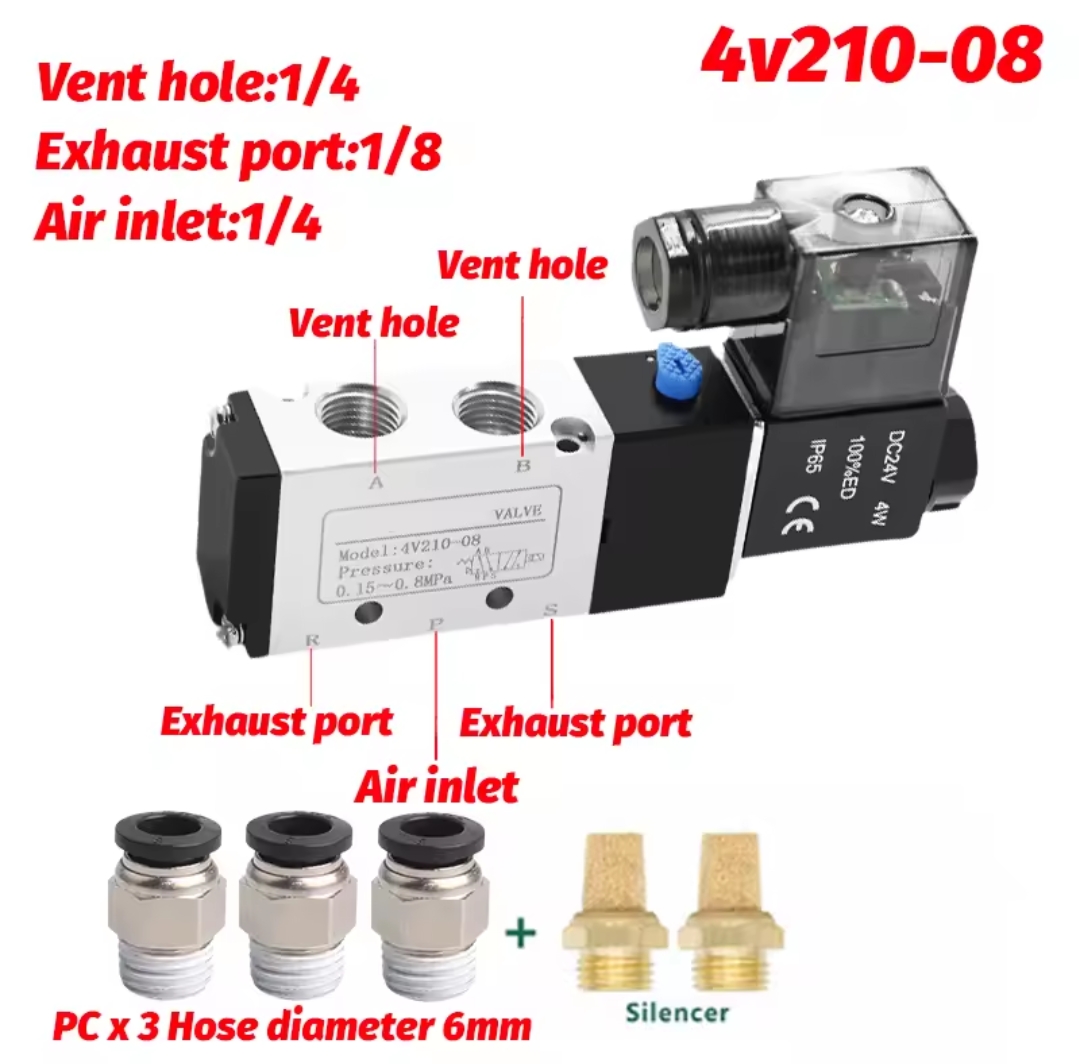 שסתום סולנואיד חשמלי 4 v210 v210-08 4v310-08 4v310-08 4v310-08 4v310-10 4v410-15 — Изображение 6