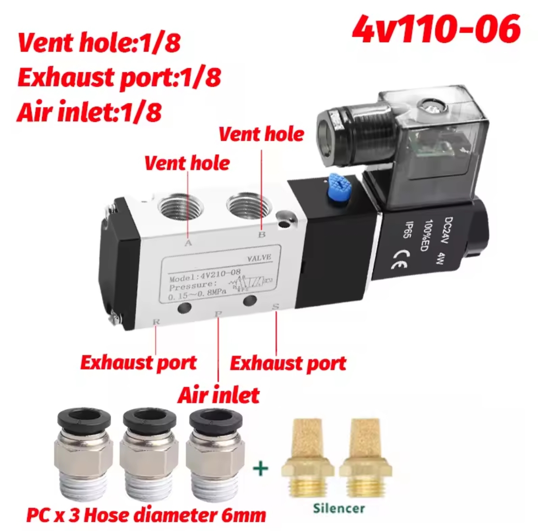 שסתום סולנואיד חשמלי 4 v210 v210-08 4v310-08 4v310-08 4v310-08 4v310-10 4v410-15 — Изображение 5