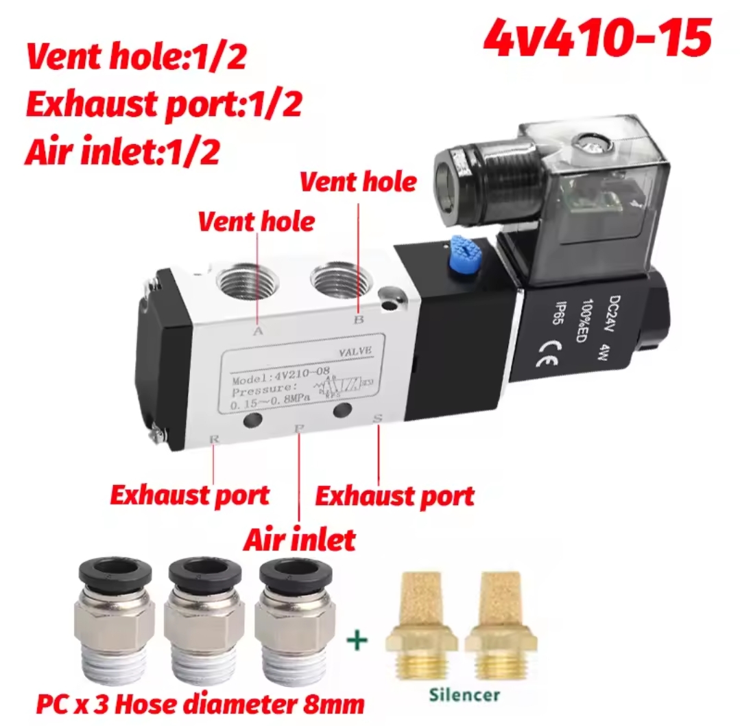 שסתום סולנואיד חשמלי 4 v210 v210-08 4v310-08 4v310-08 4v310-08 4v310-10 4v410-15 — Изображение 8