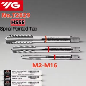 1 יחידה YG HSSE T2829 מברז ספירלי מחודד להברגות ברגי מכונה M2 M2.5 M3 M4 M5 M6 M8 M10 M12 M14 M16
